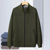 Stand Collar Sweater Coat For Men Fleece Jacket